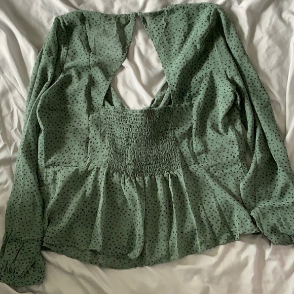 Green/Turqouise Sheer Top - Picture 3 of 3